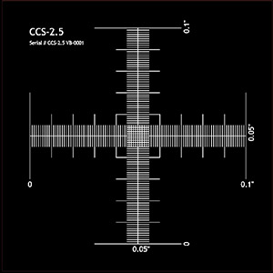 CCS-2.5 Micro-Tec 1 Zoll Kreuzmaß, 0,001 inch Einteilung, Si/Cr, opak, nicht montiert